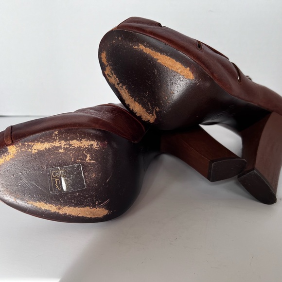 Vintage Chloe Platform Open Peep Toe Mary Janes in Beautiful Condition, Sz 9/9.5 - Picture 9 of 10